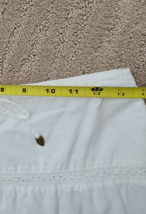 American Eagle Skirt Eyelet Tiered Fairy 0 Feathers Boho Vintage Y2k Scallop Hem - Picture 10 of 13